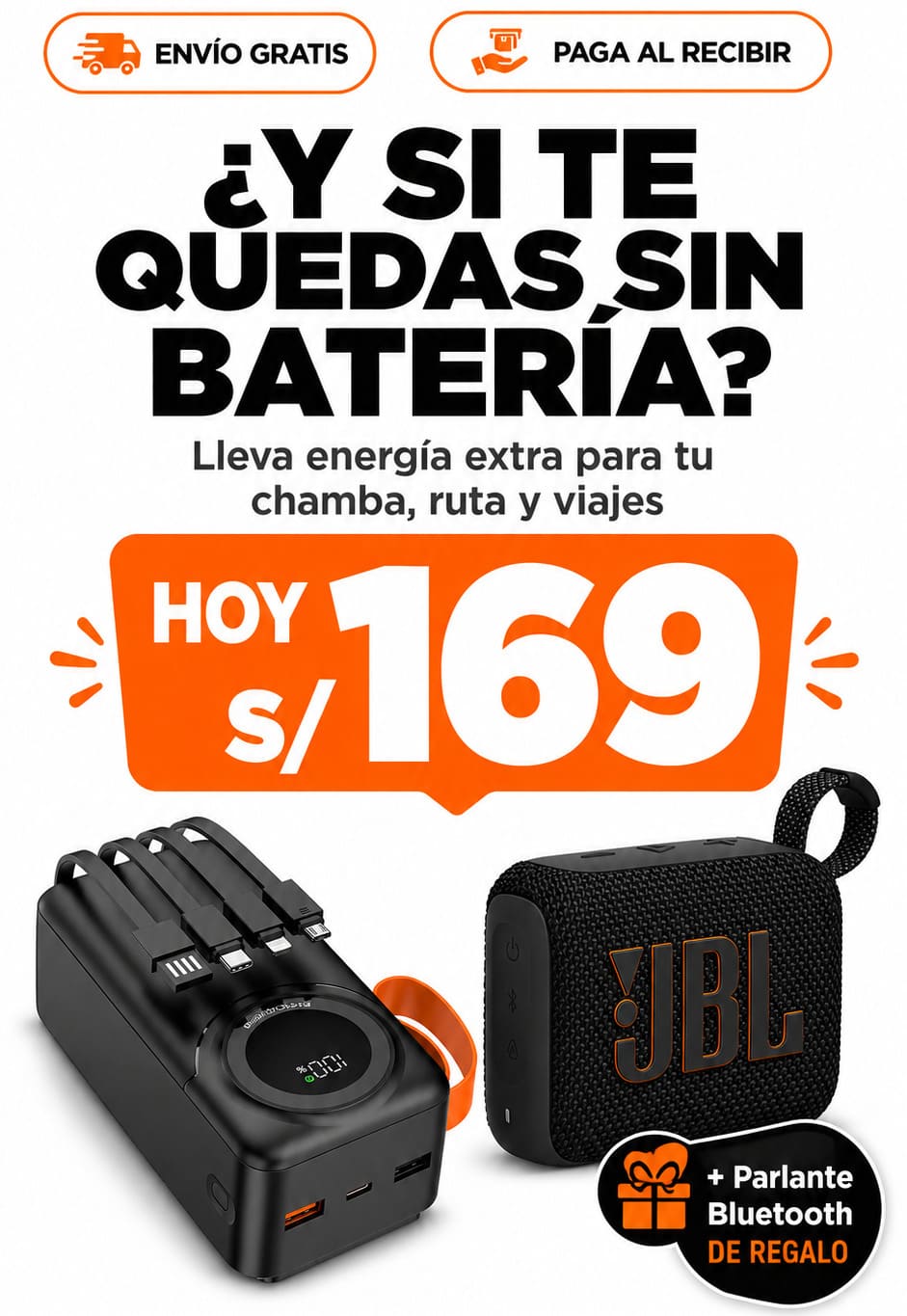Cargador Portátil 50000 mAh + Parlante G0 4